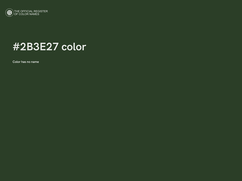 #2B3E27 color image