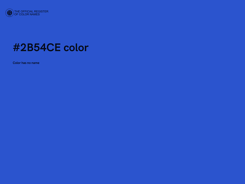 #2B54CE color image