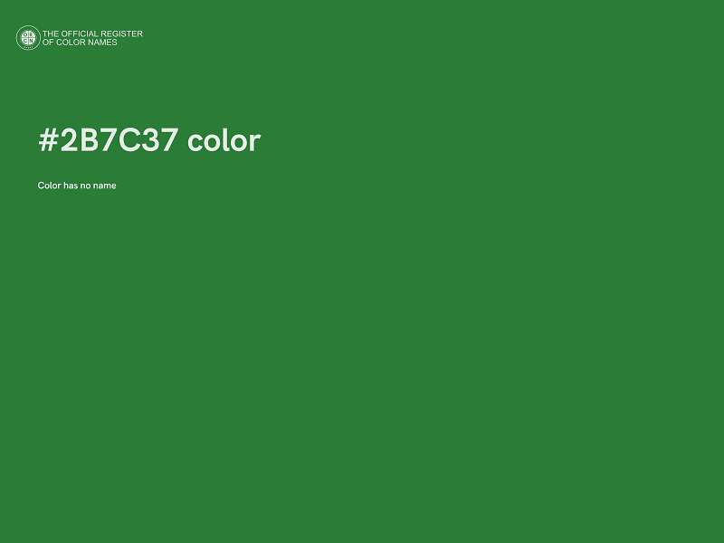 #2B7C37 color image