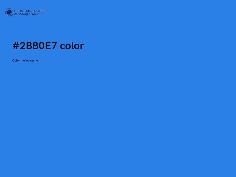 #2B80E7 color image