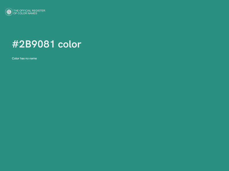 #2B9081 color image