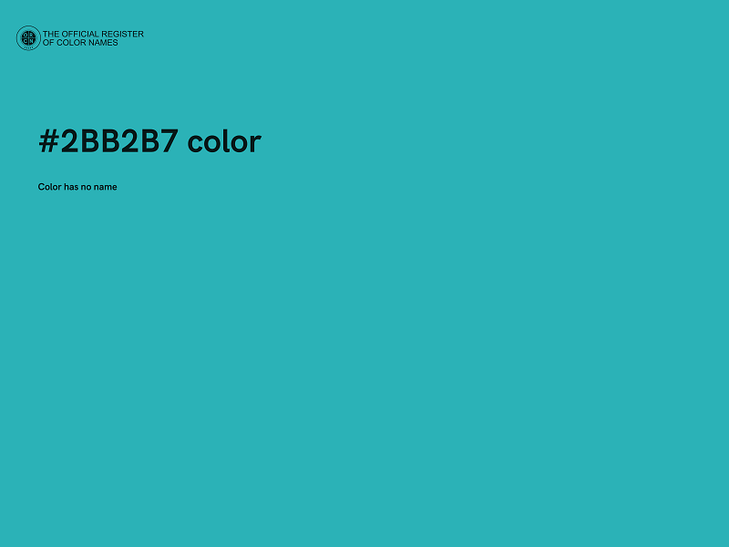 #2BB2B7 color image