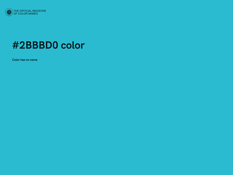 #2BBBD0 color image