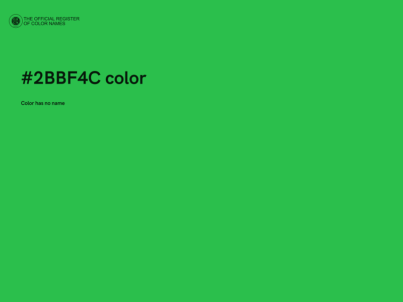 #2BBF4C color image