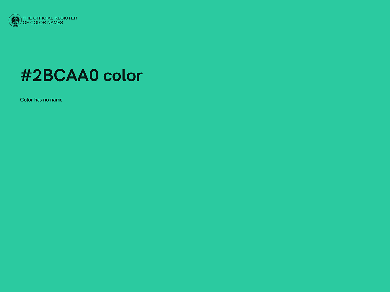 #2BCAA0 color image