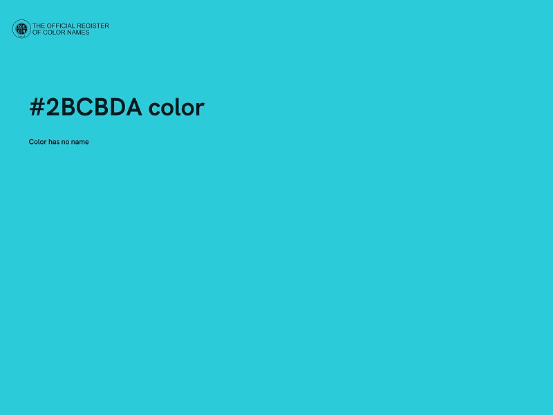 #2BCBDA color image