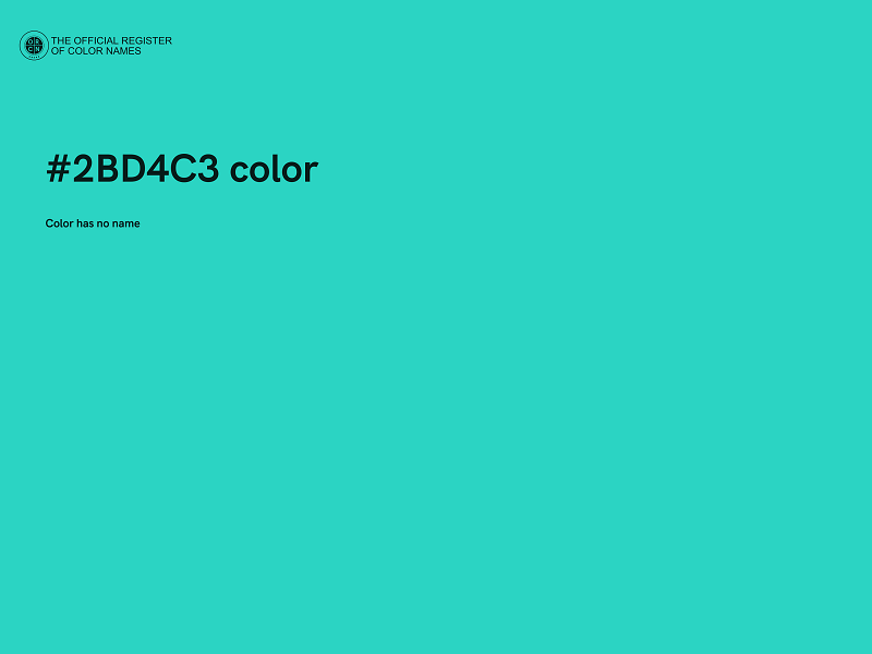 #2BD4C3 color image