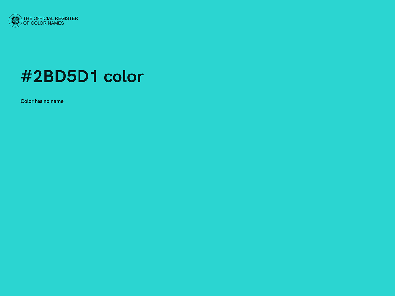 #2BD5D1 color image