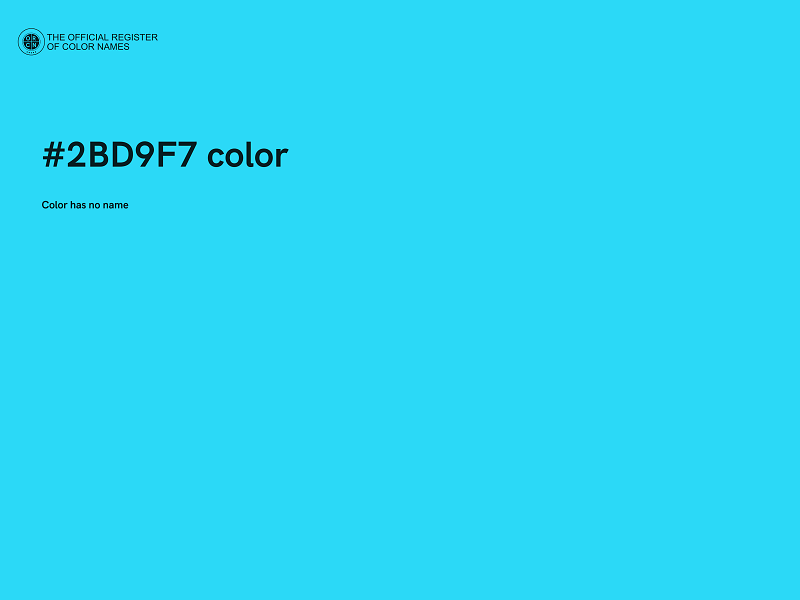 #2BD9F7 color image