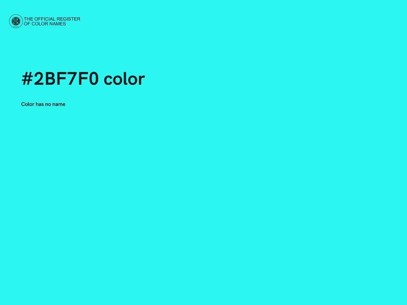 #2BF7F0 color image