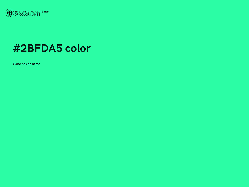 #2BFDA5 color image