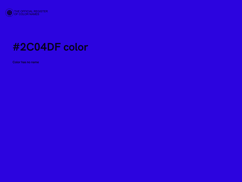 #2C04DF color image