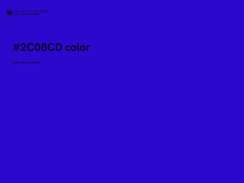 #2C08CD color image