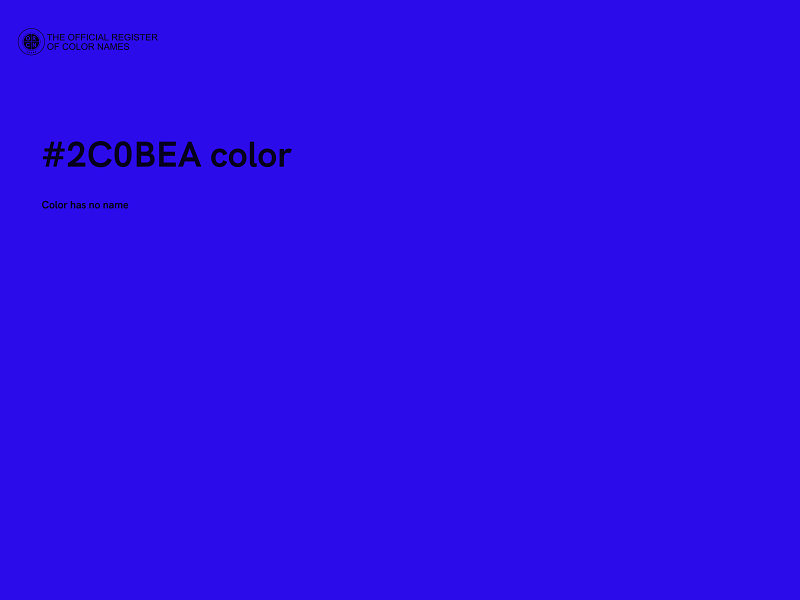 #2C0BEA color image