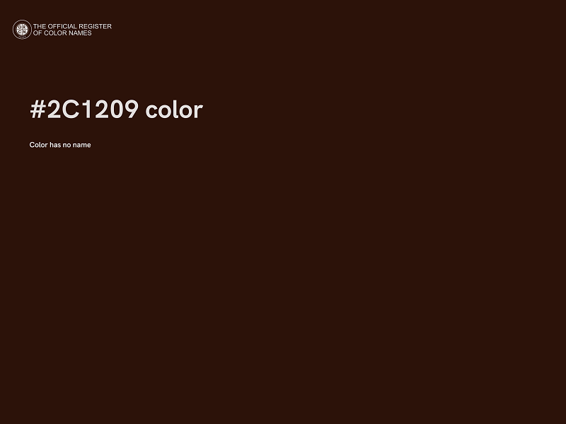 #2C1209 color image