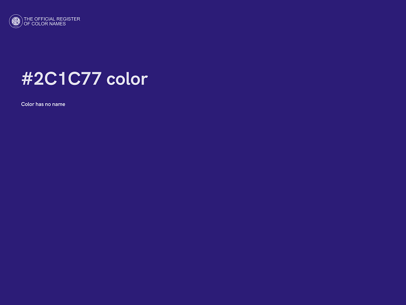 #2C1C77 color image