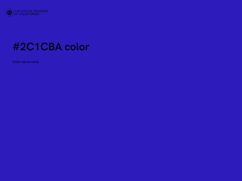 #2C1CBA color image