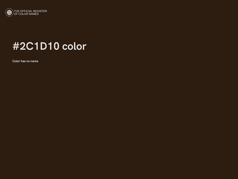 #2C1D10 color image