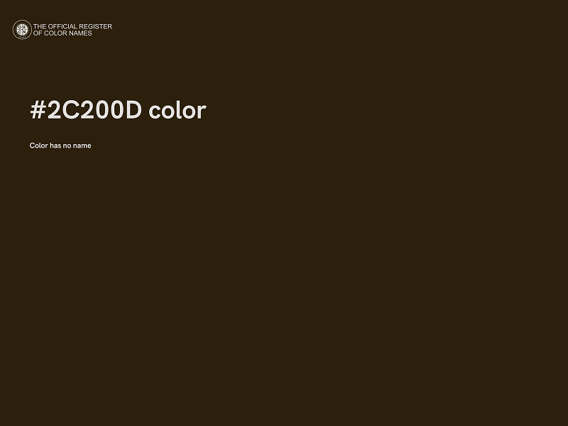 #2C200D color image