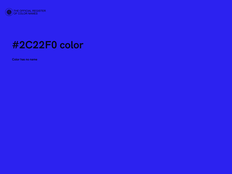 #2C22F0 color image