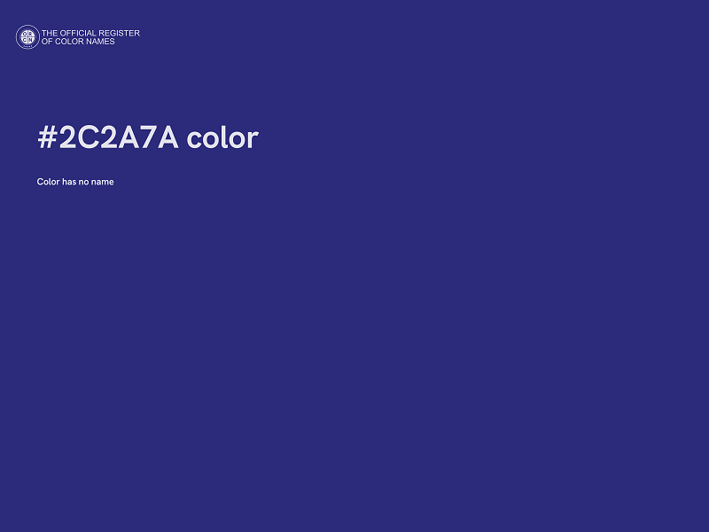 #2C2A7A color image