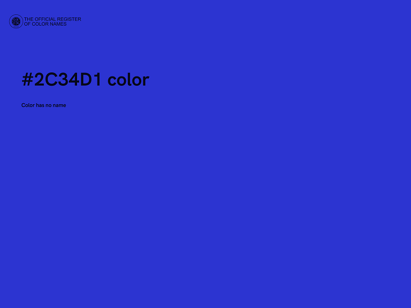 #2C34D1 color image