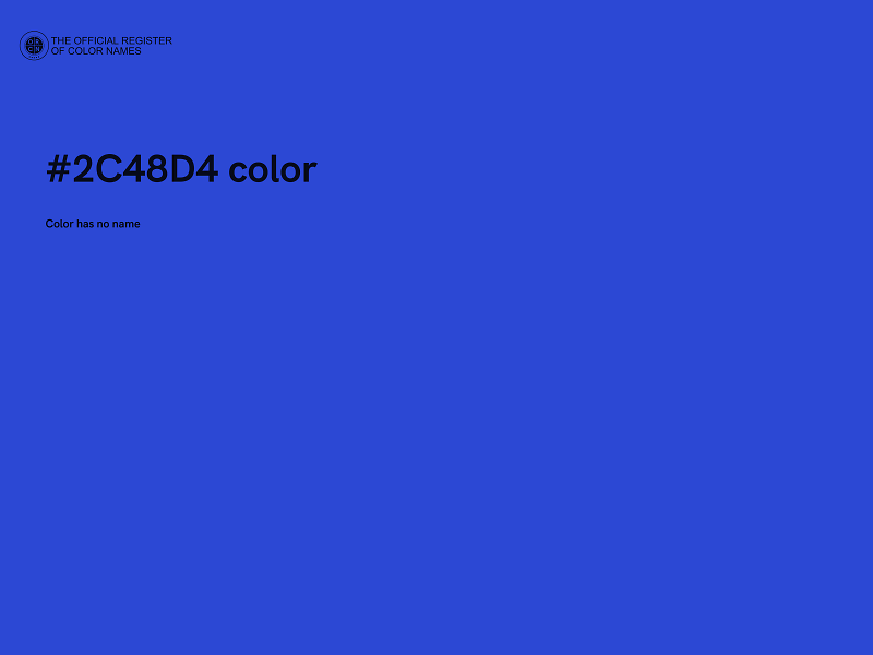 #2C48D4 color image