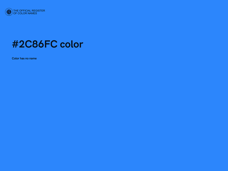 #2C86FC color image