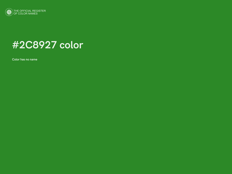 #2C8927 color image