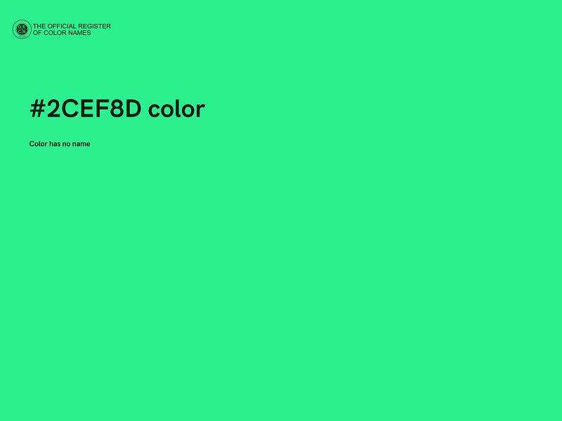 #2CEF8D color image