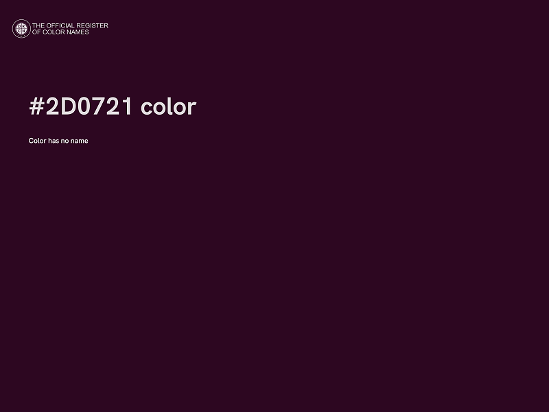 #2D0721 color image