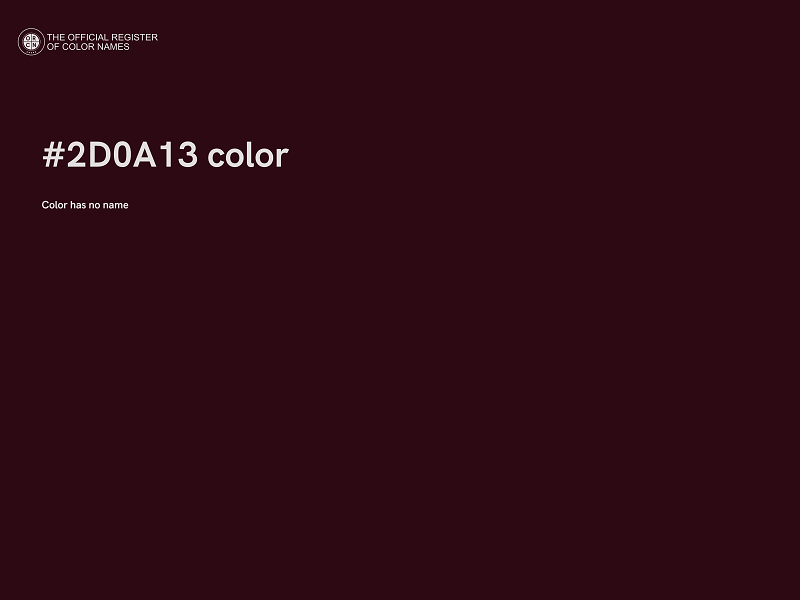 #2D0A13 color image