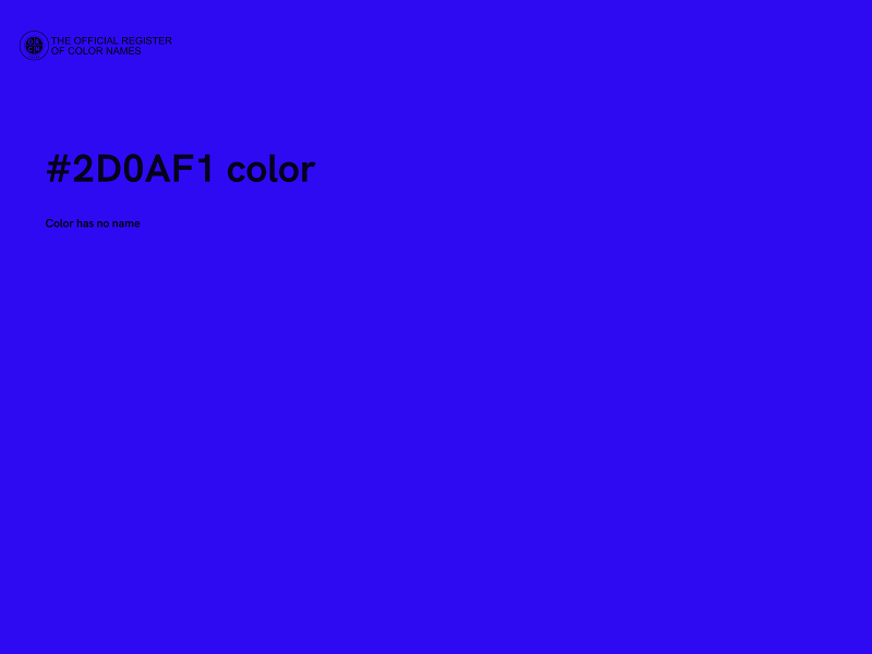 #2D0AF1 color image