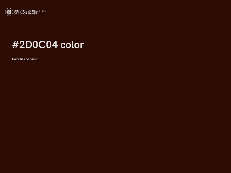 #2D0C04 color image