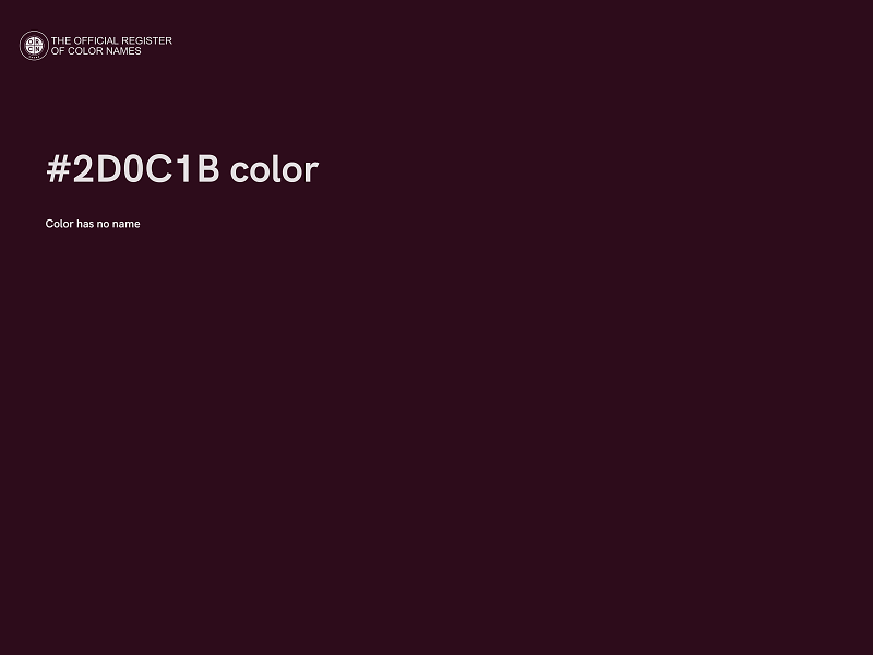 #2D0C1B color image