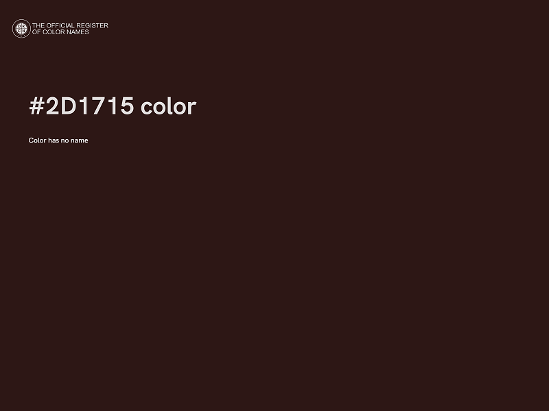 #2D1715 color image