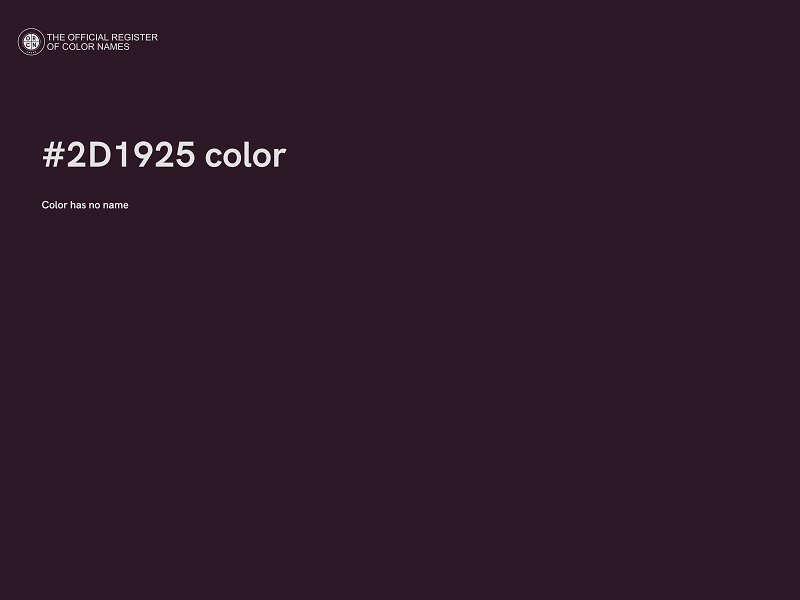 #2D1925 color image