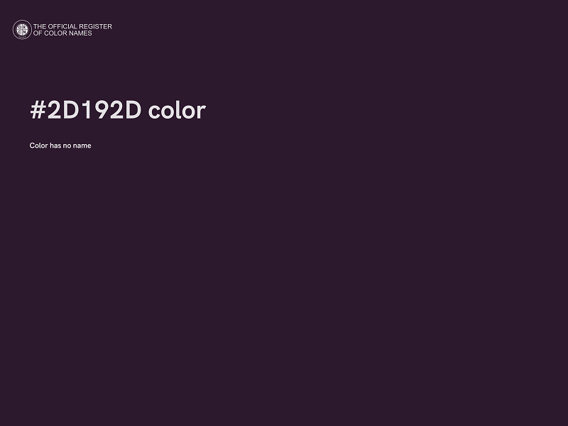 #2D192D color image