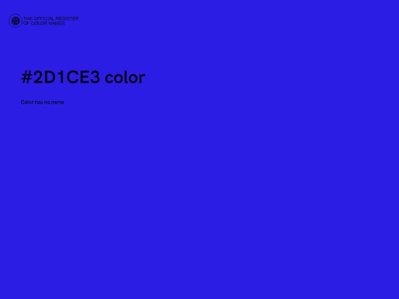 #2D1CE3 color image