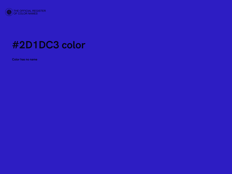 #2D1DC3 color image