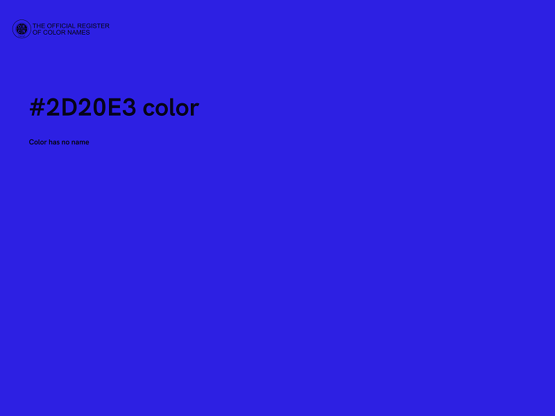 #2D20E3 color image