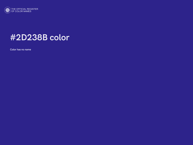 #2D238B color image