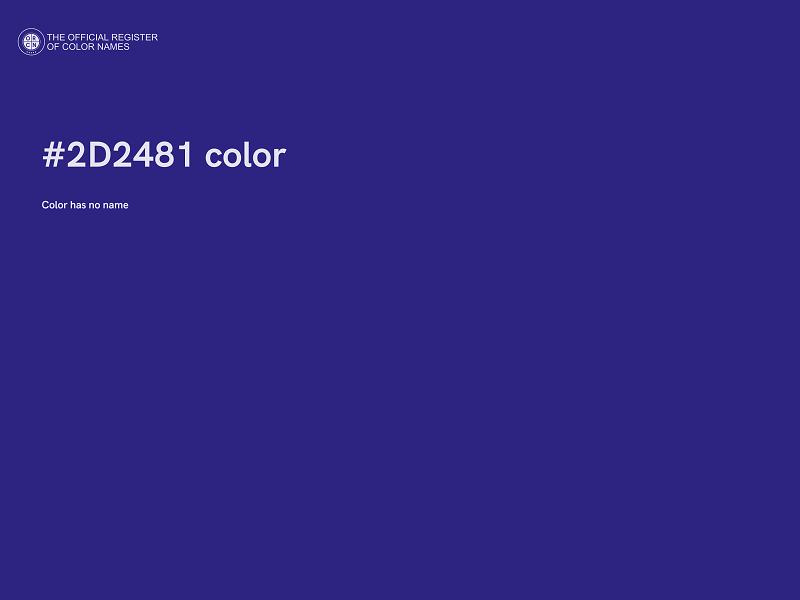 #2D2481 color image