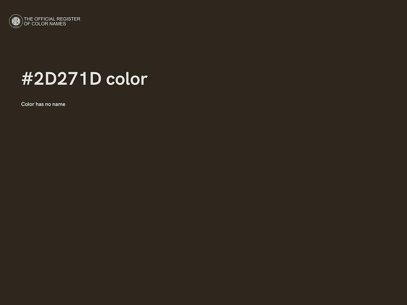 #2D271D color image