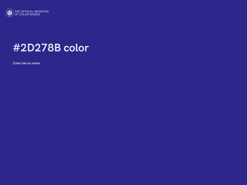 #2D278B color image