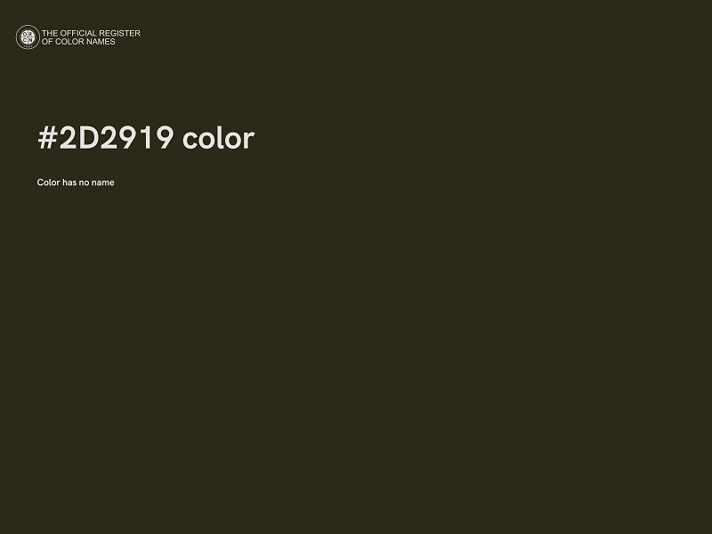 #2D2919 color image