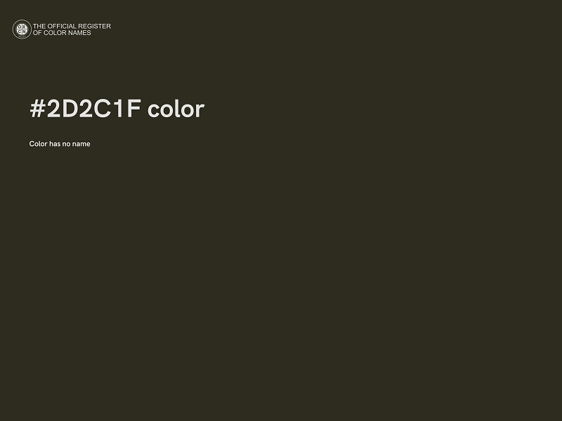 #2D2C1F color image