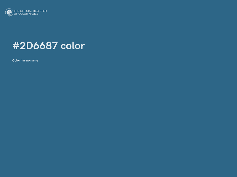 #2D6687 color image