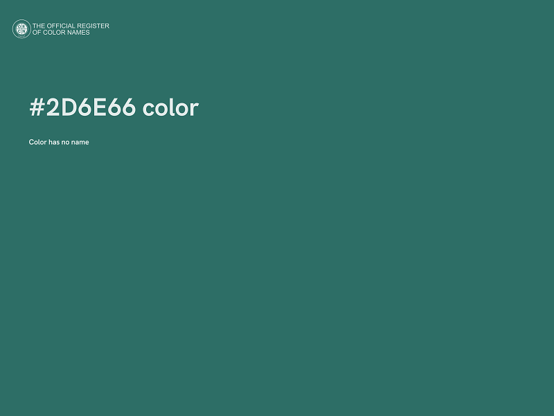 #2D6E66 color image