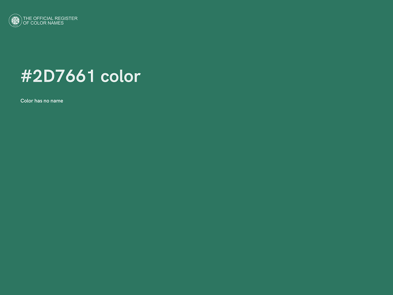 #2D7661 color image